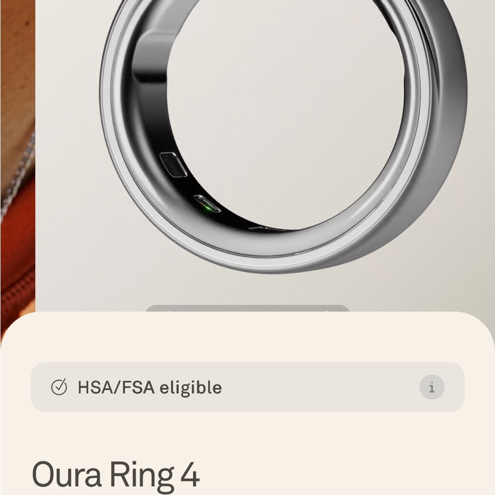 Oura Silver Ring 4 for Health Tracking size 10 Brand new